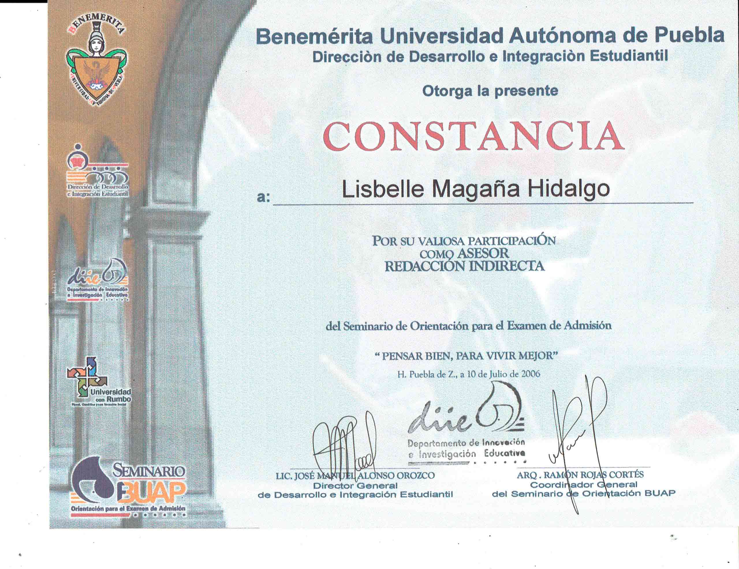 CURSO DE INGRESO BUAP